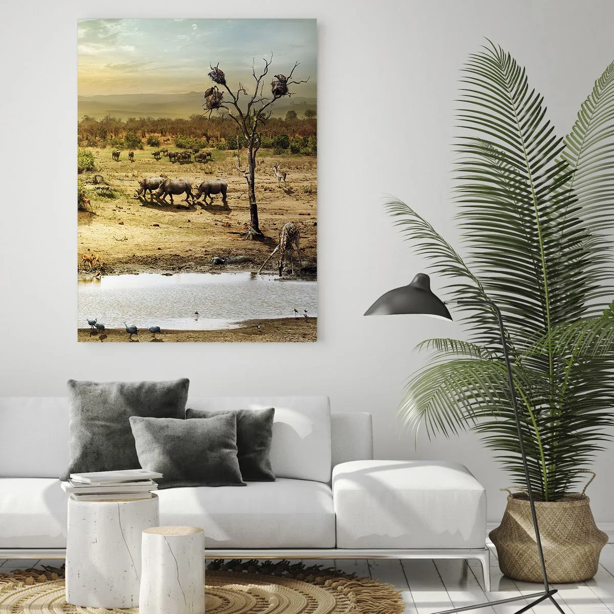Obraz na skle - „Z ráje opět pramenila řeka…“ - 50x70 cm
