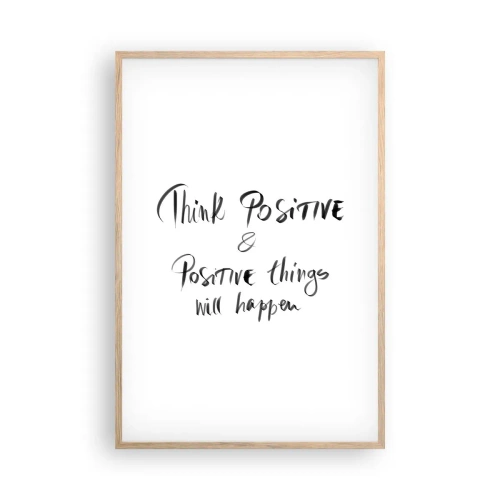 Plakát v rámu světlý dub - Jak žít? - 61x91 cm