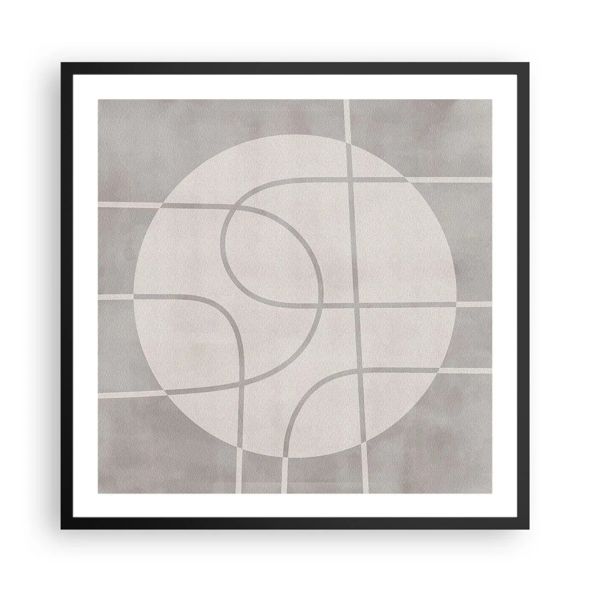 Plakát v černém rámu - Kruhově a přímo - 60x60 cm