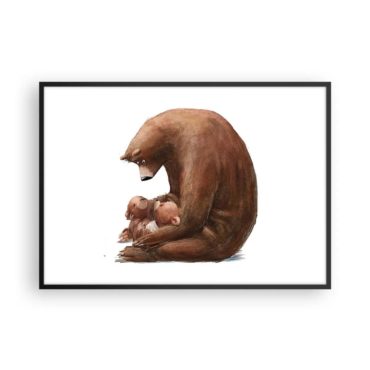 Plakát v černém rámu - Sladké sny, děti - 100x70 cm
