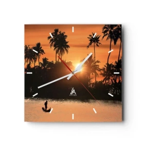 Nástěnné hodiny - Čas na odpočinek - 30x30 cm