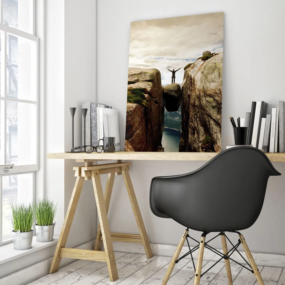 Obraz na skle - Jak se cítím?! - 50x70 cm