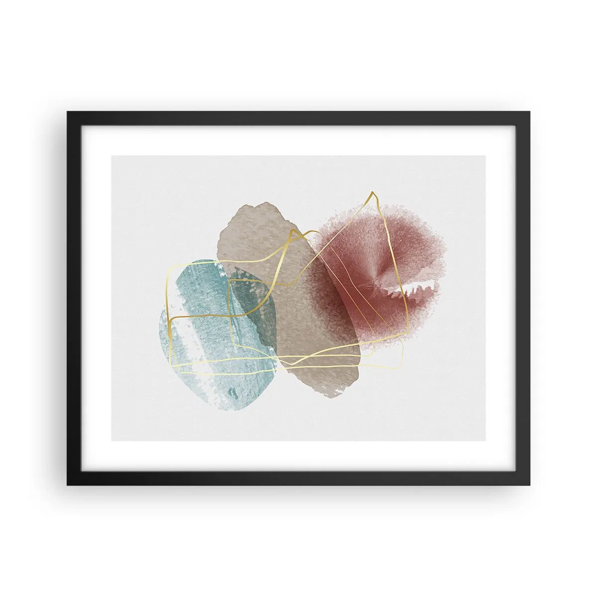 Plakát v černém rámu - Korálky prostoru - 50x40 cm
