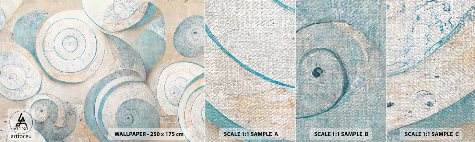 Vzor Fototapety Premium Canvas - Co skrývá mušle? - Minimalismus, Mušle, Jasný - 100x30 cm