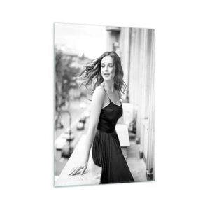 Obraz na skle - Určitě Pařížanka - 70x100 cm