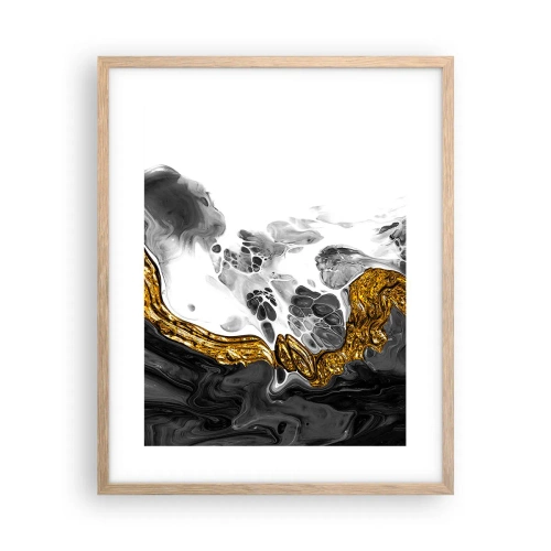 Plakát v rámu světlý dub - Organická kompozice - 40x50 cm