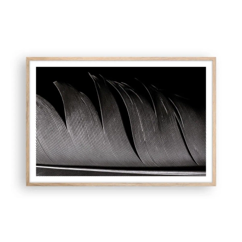 Plakát v rámu světlý dub - Peří – nádherná konstrukce - 91x61 cm