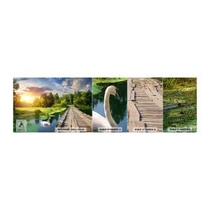 Vzor Fototapety Samolepicí Deluxe Sticker - Léto, léto všude - Krajina, jezero, Les - 100x30 cm