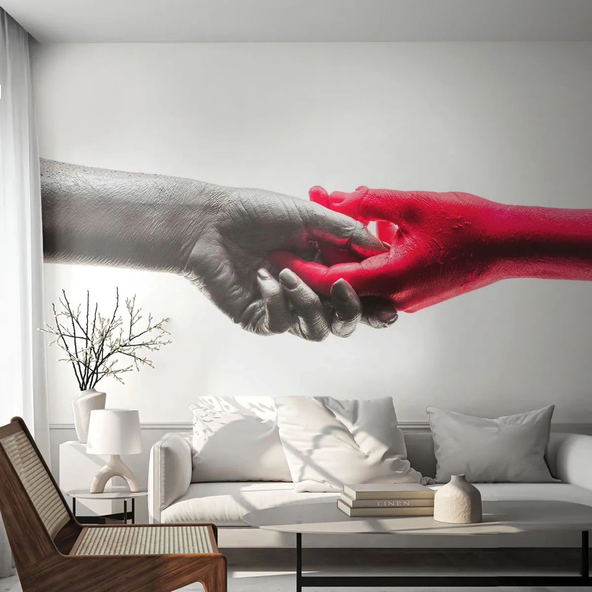 Fototapeta Premium Sand - Spolu i když jsme odlišní - Lidské ruce, Ruka, Abstrakce - 250x175 cm