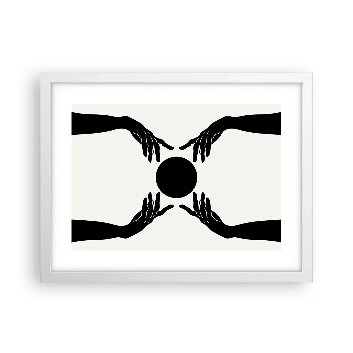 Plakát v bílém rámu - Tajné znamení - 40x30 cm