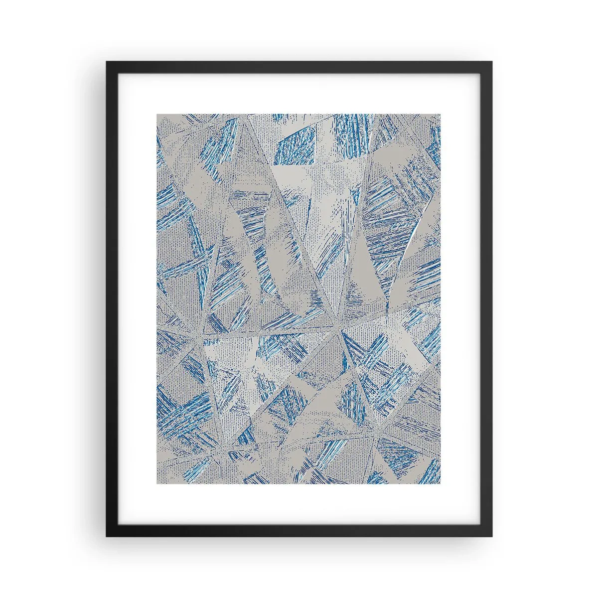 Plakát v černém rámu - V šedomodrém labyrintu - 40x50 cm