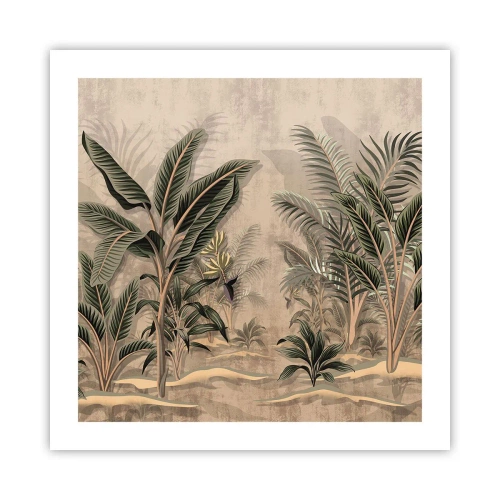 Plakát - Rytina v koloniálním stylu - 50x50 cm