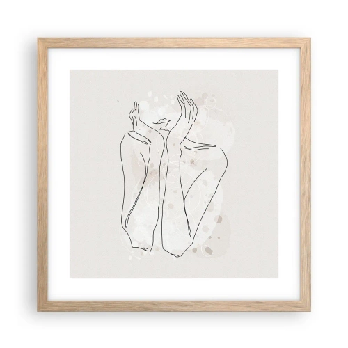 Plakát v rámu světlý dub - Zasněný okamžik - 40x40 cm