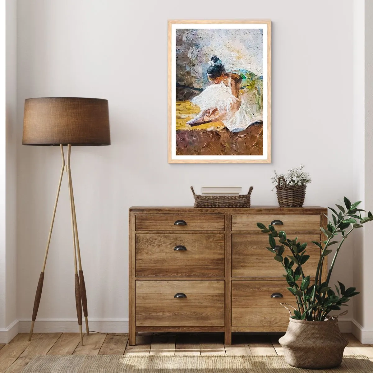 Plakát v rámu světlý dub - Z Degasova obrazu - 70x100 cm