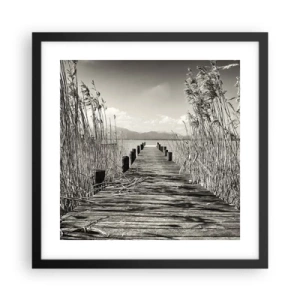 Plakát v černém rámu - V ústraní travin - 40x40 cm