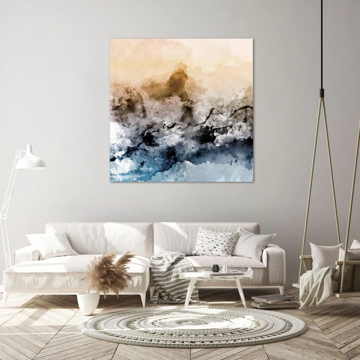 Obraz na plátně - Ponořené do mračna mlhy - 60x60 cm