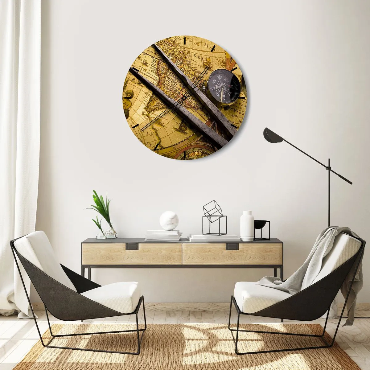 Nástěnné hodiny - Kde jsou ty poklady? - 30x30 cm