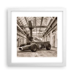 Plakát v bílém rámu - Odpočinek vítěze - 30x30 cm