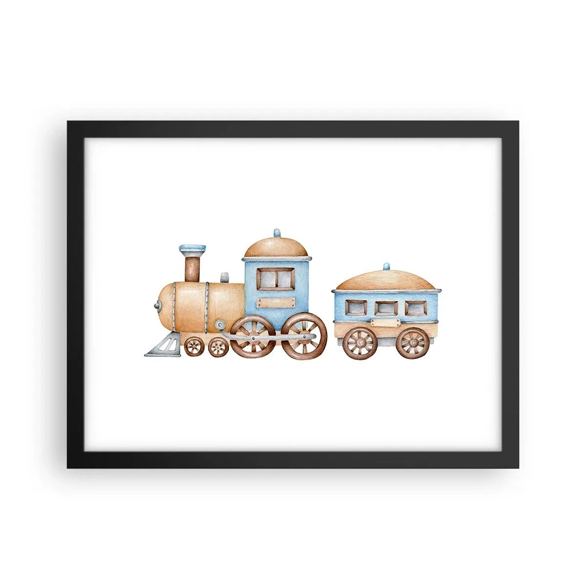 Plakát v černém rámu - Na dráze stojí… - 40x30 cm