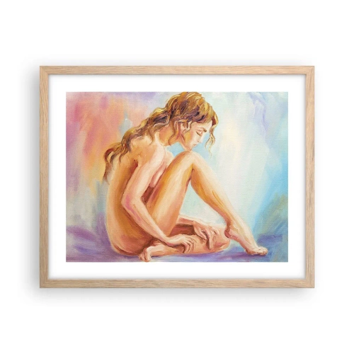Plakát v rámu světlý dub - Akt mládí - 50x40 cm