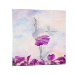 Obraz na skle - Jemná jako květina - 60x60 cm