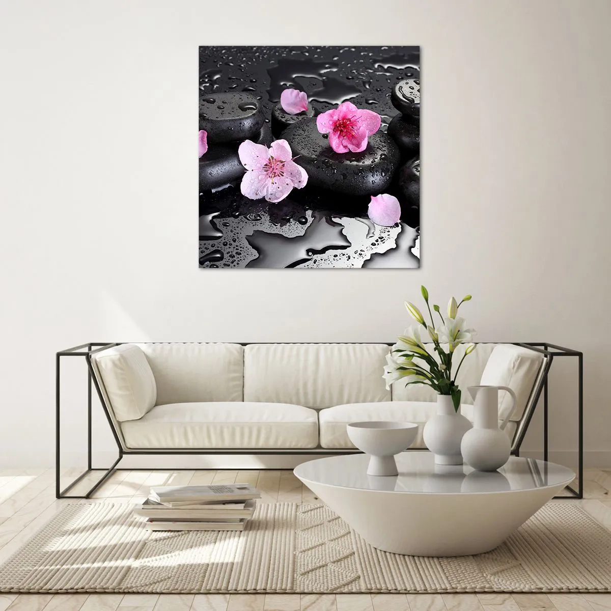 Obraz na skle - A kámen spadl ze srdce - 60x60 cm