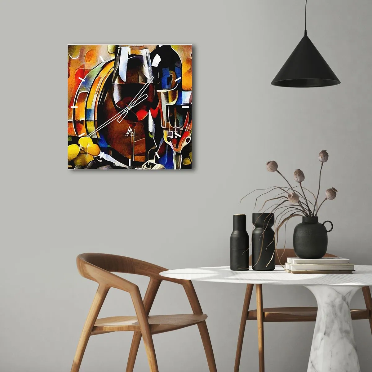 Nástěnné hodiny - I svět dostává barvy - 40x40 cm