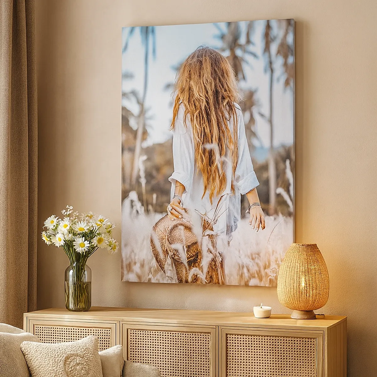 Obraz na plátně - Zrozená z travní chmýří - 50x70 cm