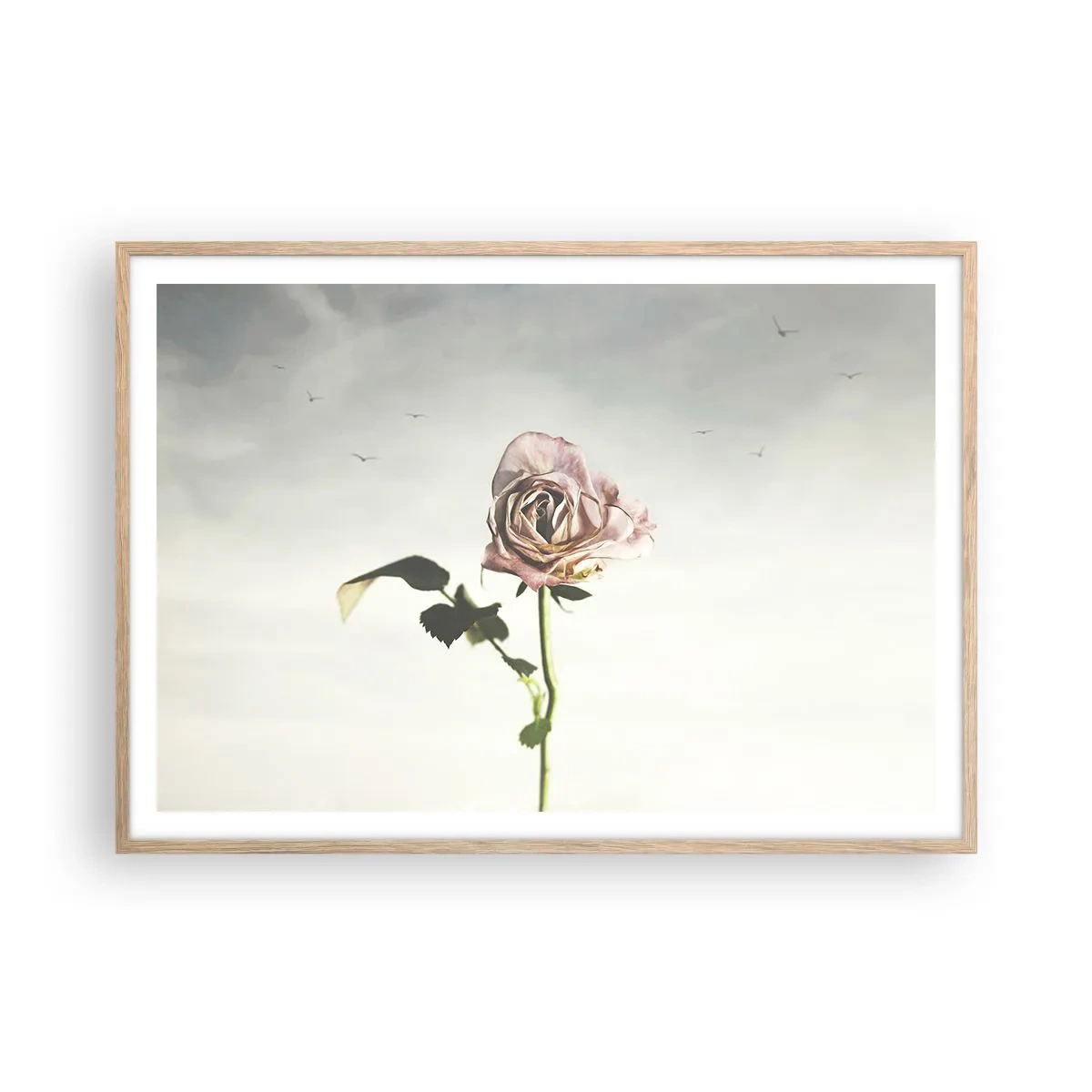 Plakát v rámu světlý dub - Vítání jara - 100x70 cm