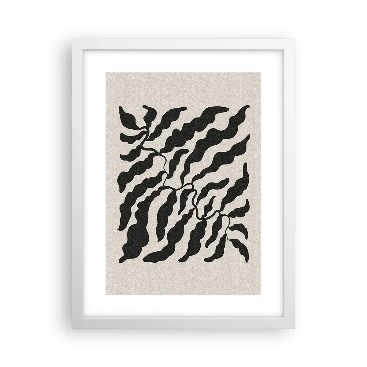 Plakát v bílém rámu - Povaha čtverce - 30x40 cm