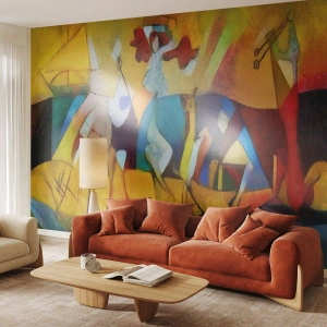 Fototapeta Standard Eco - Slunce - život - radost - Zvířata, Afrika, Kubismus - 150x105 cm