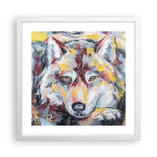 Plakát v bílém rámu - Klid mezi blízkými - 40x40 cm