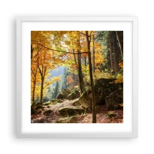 Plakát v bílém rámu - Čas na odpočinek - 40x40 cm