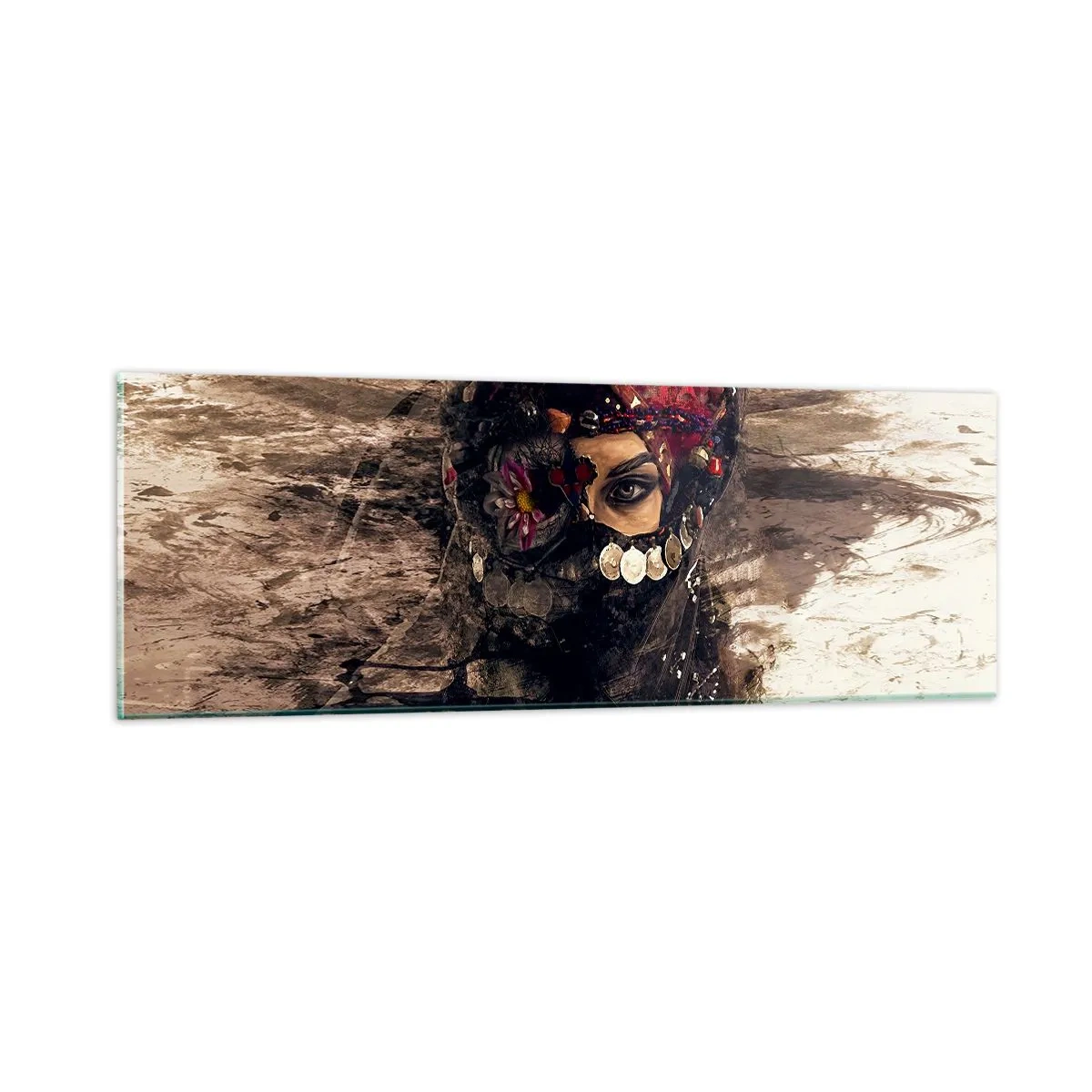 Obraz na skle - Přinejmenším znepokojující - 90x30 cm