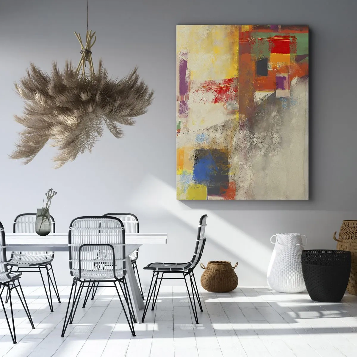 Obraz na plátně - Geometrie barev - 70x100 cm