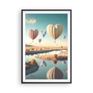 Plakát v černém rámu - Láska tě nechá vzlétnout - 61x91 cm