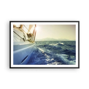 Plakát v černém rámu - Za dobrodružstvím - 91x61 cm