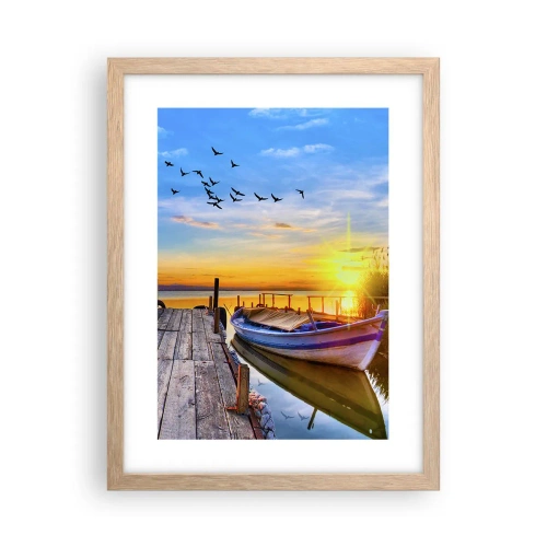 Plakát v rámu světlý dub - Na shledanou zítra - 30x40 cm