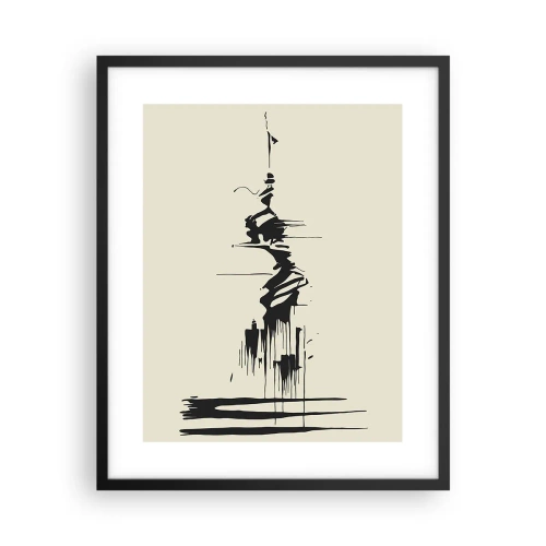 Plakát v černém rámu - Spěšná abstrakce - 40x50 cm