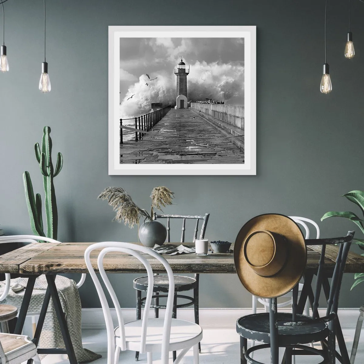 Plakát v bílém rámu - Nebojácná - 60x60 cm