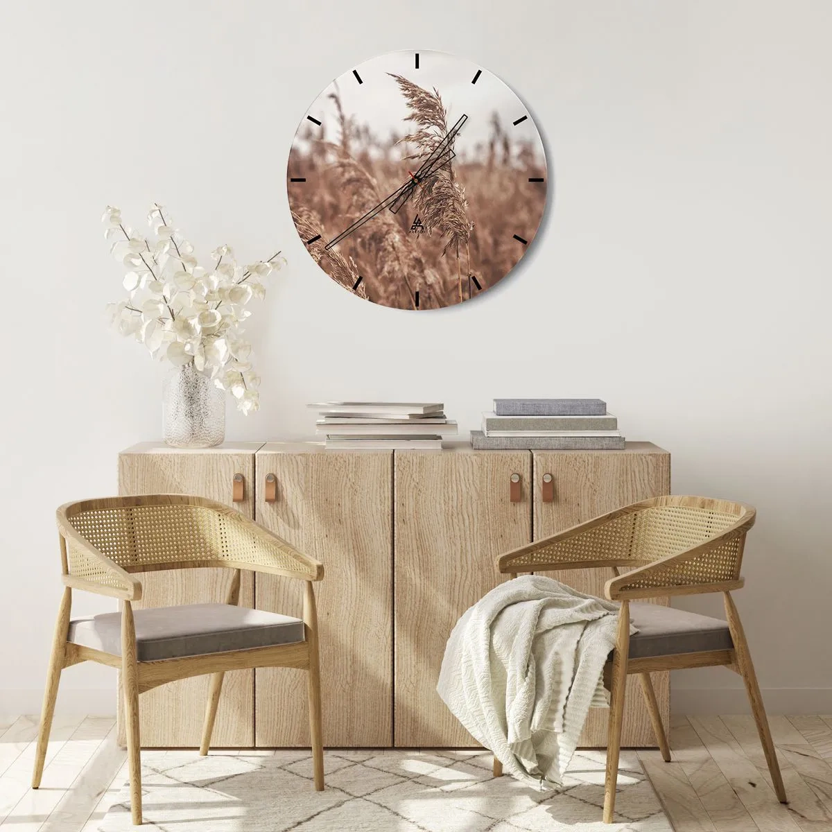 Nástěnné hodiny - Na polích už je podzim - 40x40 cm