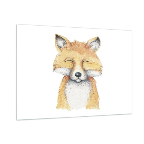 Obraz na skle - Liščí rozladěnost - 100x70 cm