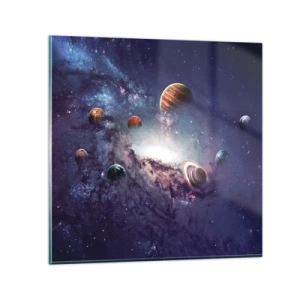 Obraz na skle - Slunce a tanec - 40x40 cm