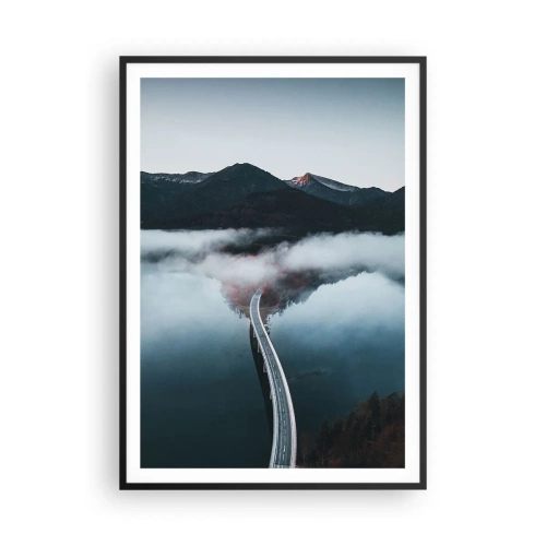 Plakát v černém rámu - U vody hladké jako zrcadlo - 70x100 cm