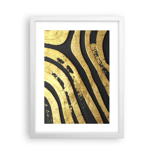 Plakát v bílém rámu - Vše plyne - 30x40 cm