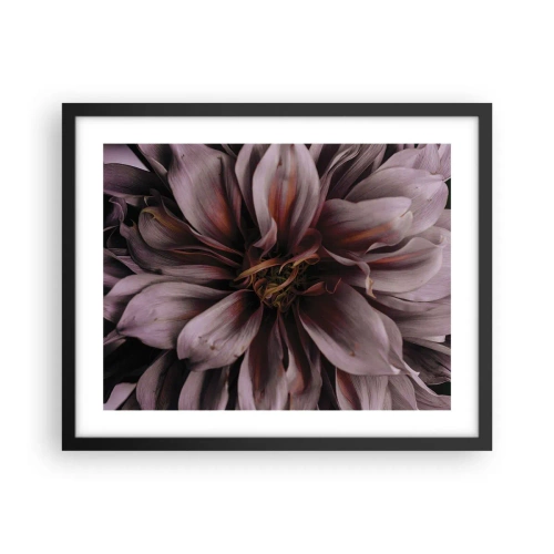 Plakát v černém rámu - Květinové srdce - 50x40 cm