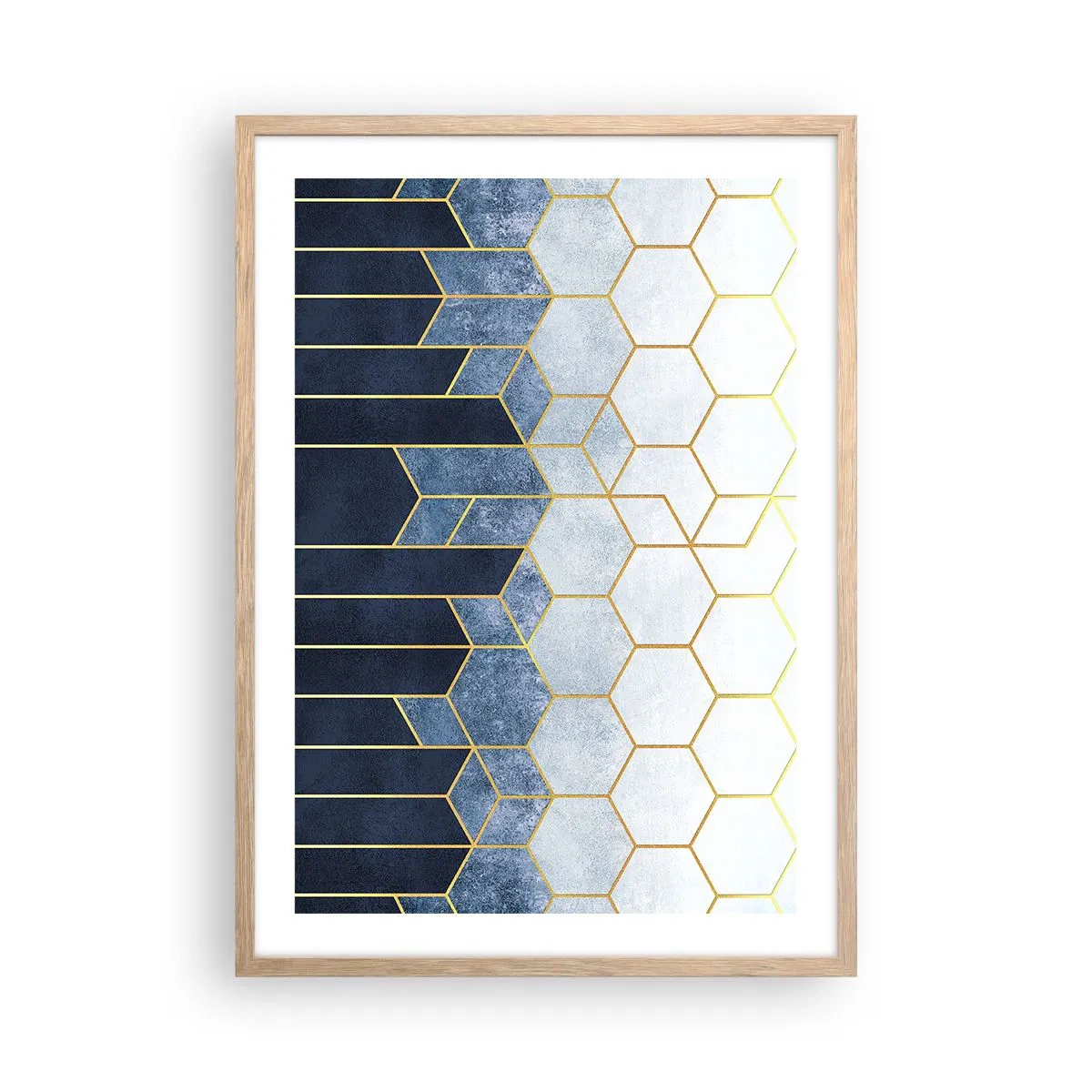 Plakát v rámu světlý dub - Kompozice v synkopickém rytmu - 50x70 cm