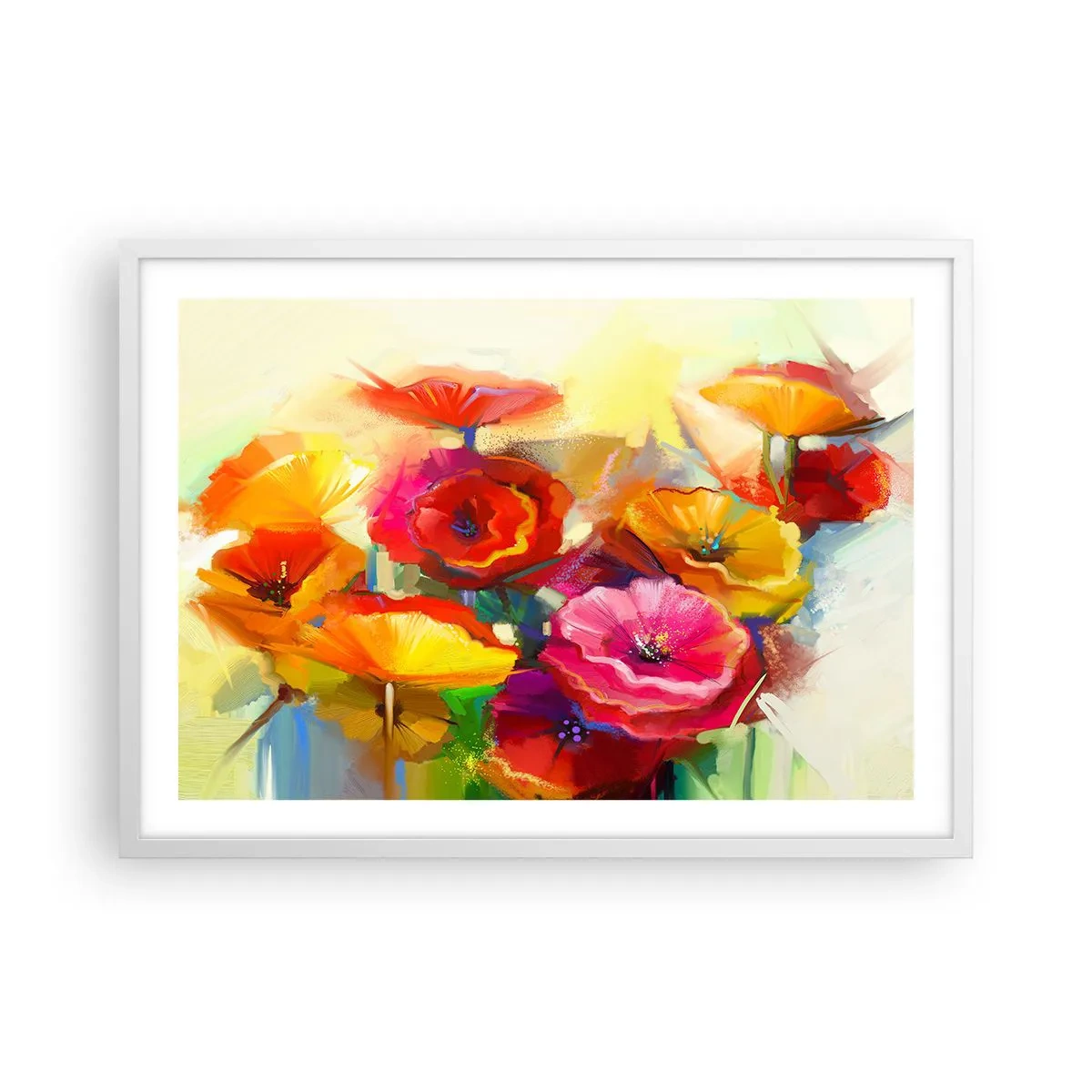 Plakát v bílém rámu - Nejenom červené - 70x50 cm