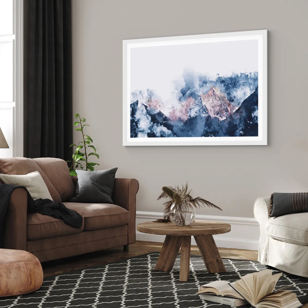 Plakát v bílém rámu - To jsou vrcholy! - 100x70 cm