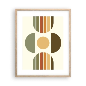 Plakát v rámu světlý dub - V barvách země - 40x50 cm